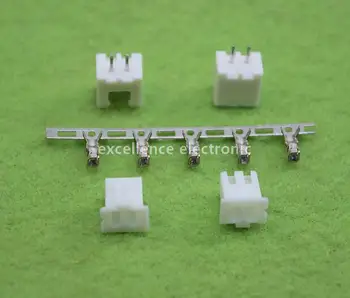 

100sets/Lot 2 Pin Connector Leads Header 2.54mm XH-2P Kit Housing Pin header Terminal