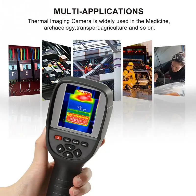 

HT-18 Handheld IR Thermal Imaging Camera 35200 Pixel Infrared High Resolution Thermal Imager 3.2'' Full-Color Display