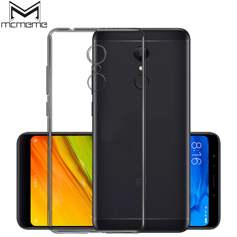 

MCMEME For Xiaomi Redmi 5 Plus Case Ultra-thin Soft Silicone HD Clear Transparent TPU Case For Xiaomi Redmi 5 Protective Bag