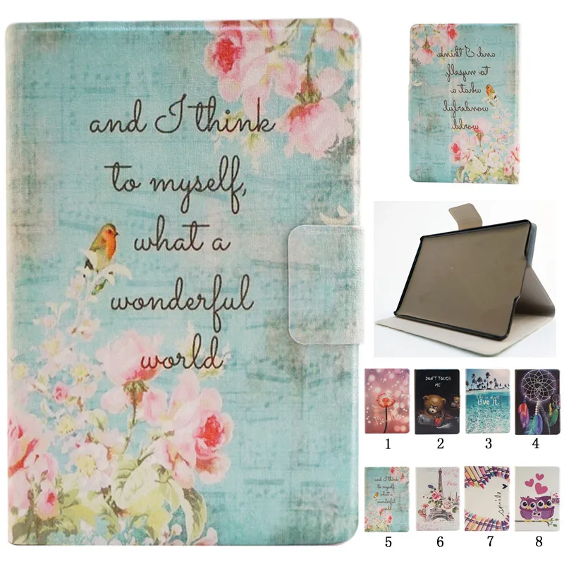 

Fashion Case Flower Tower Flip PU Leather Cover Funda For Amazon Kindle Paperwhite 1 2 3 6.0'' paperwhite3 Tablet Stand Cover