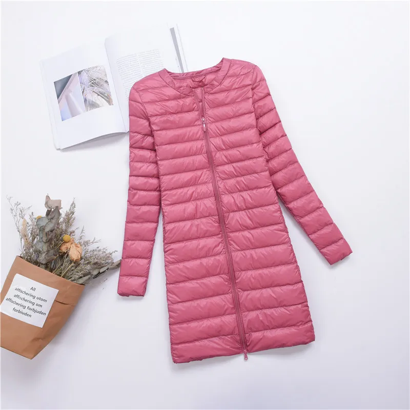 

2019 Plus size 4XL Women Light Down Jacket Fashion Autumn Winter White Duck Down Jacket Casual Outerwear Long Warm Jacket Coat