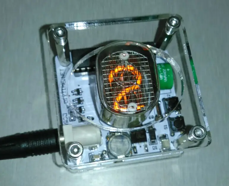 USB однозначные часы nixie QS 27 QS27 однословные светящиеся трубки|Датчик ABS| |