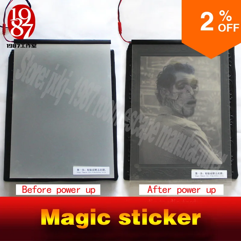 US $39.90 Real life room escape prop Magic sticker Adventure props power up amazing sticker to see hidden clues Chamber game props