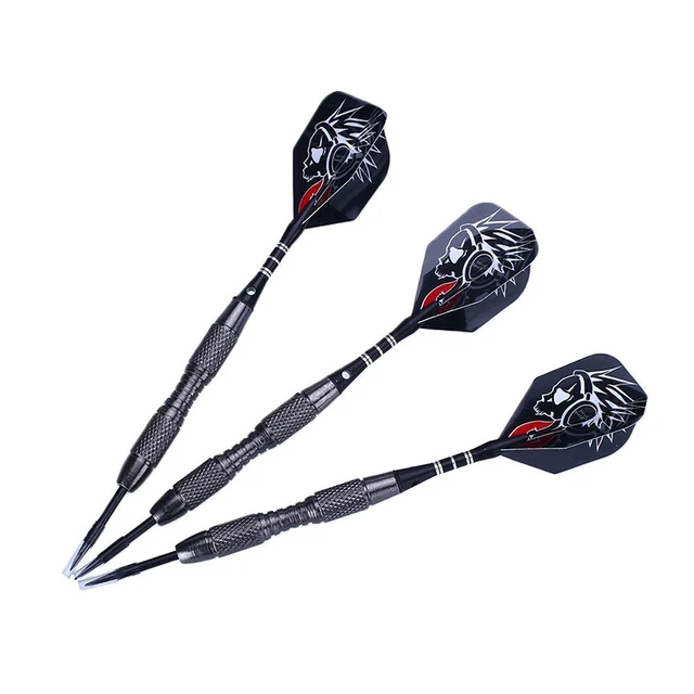 1Set(3 pcs) Darts 20g Steel Tip Dart With Black Aluminium Shafts Flight