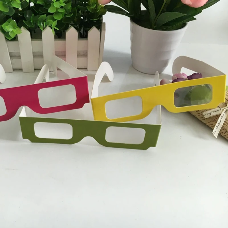 Вечерние фейерверки рейв бумажные дифракционные очки с пламени дифракционные 3d очки 100 шт./лот