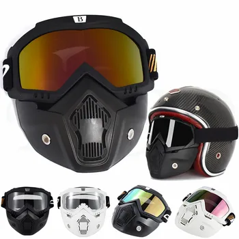 

Hot new men and women motorcycle glasses goggles windproof mask riding helmet open half helmet or retro helmet for Honda
