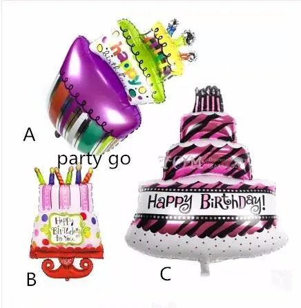 100*68 см большие размеры воздушные шары в виде торта ко дню рождения Фольга гелий День рождения украшения дети детские души надувные шары воздушные шары