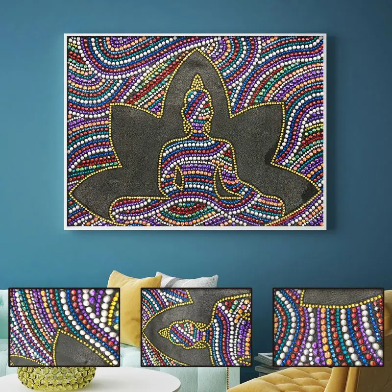 

Buddha 5D Special Shaped Diamond Painting Embroidery Needlework Rhinestone Crystal Cross Craft Stitch Kit DIY