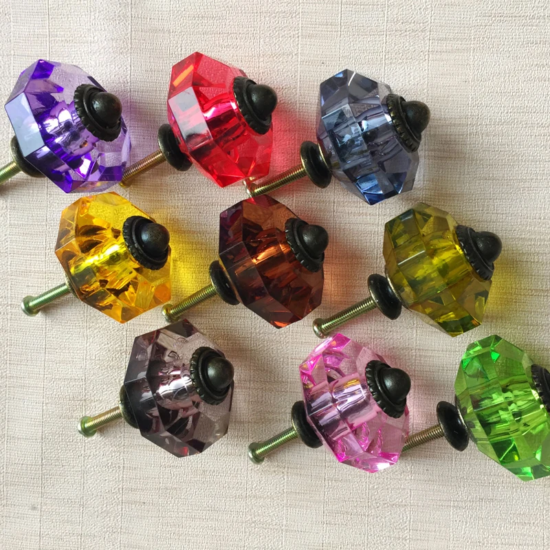 Buy 38mm Colorful Acrylic Knob Cupboard Closet