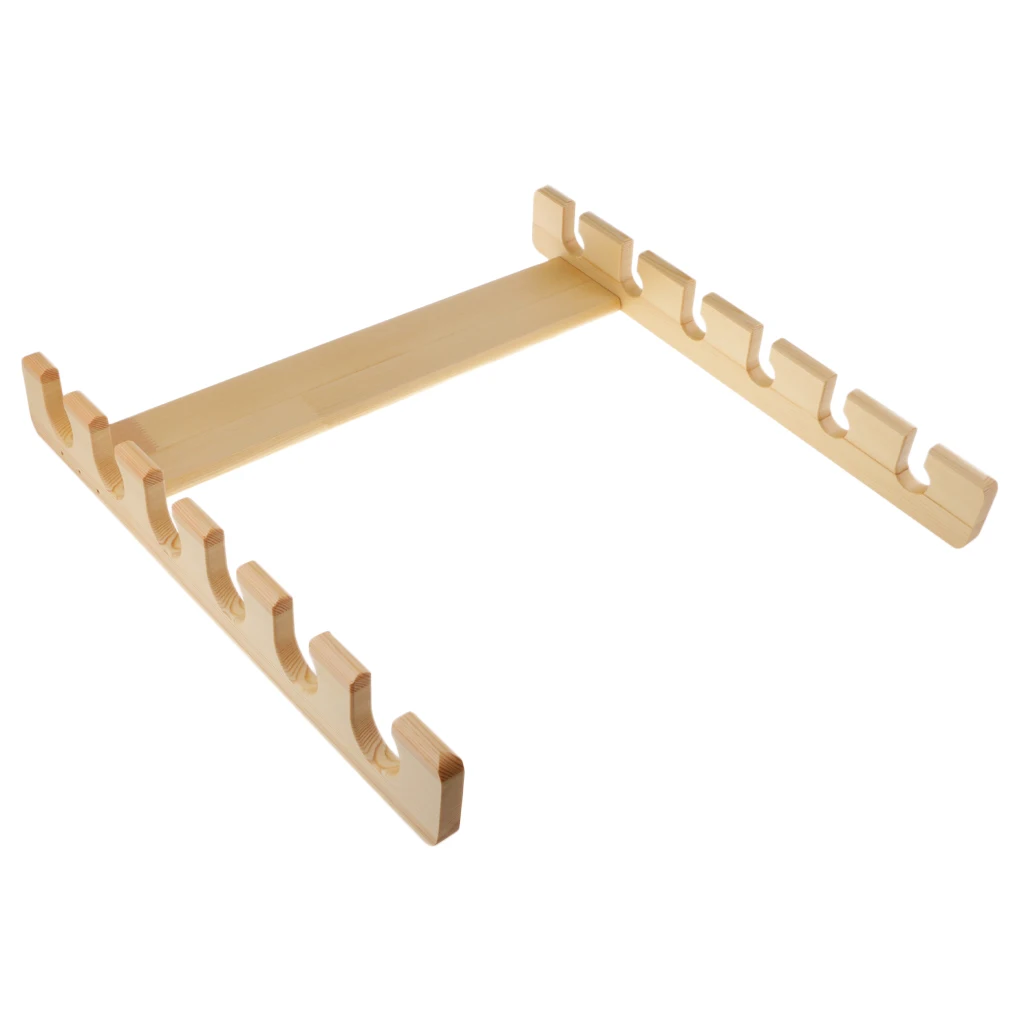 Wood Fishing Rod Wall Rack Fishing Rod Holder - Holds Up to 6 Rods for All Types of Fishing Rods and Combos