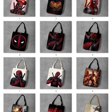 IVYYE Deadpool, модная, аниме, складная, Холщовая Сумка для покупок, повседневные сумки на плечо, настраиваемая Сумка-тоут, женская, для девочек, Новинка
