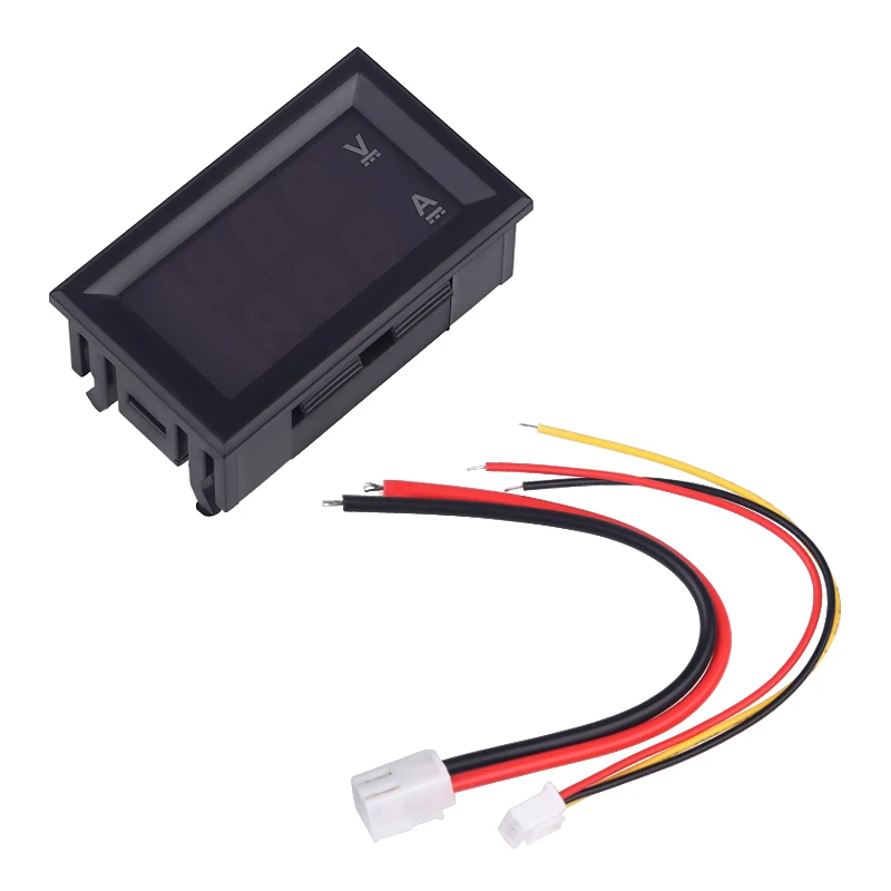 DC 100V 10A Voltmeter Ammeter Blue + Red LED Display Dual Digital  Amp Volt Meter Gauge Motorcycle Car Battery Monitor