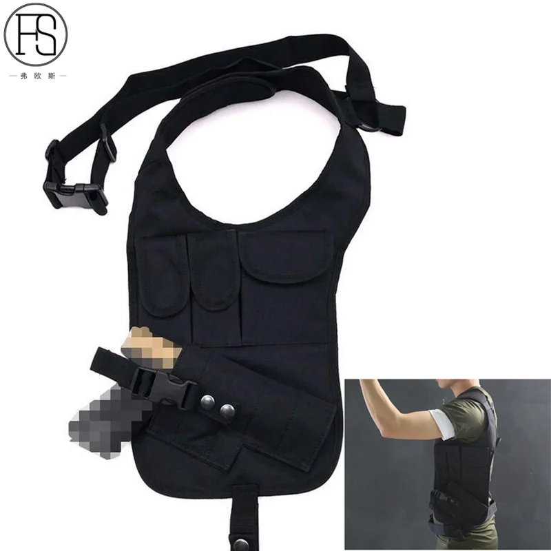 Universal Gun Armpit Holster Bag Horizontal Shoulder Pistol Holster Belt Pouch 