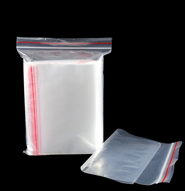 100Pc 6X4cm Zipper Closure Bags Clear Bag Reclosable Plastic Small Baggies