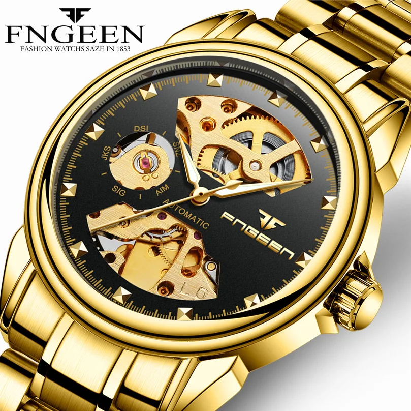 

Mechanical Automatic Waterproof Night Light Man Watch Business Mechanics Pointer Couple Watches ZF9819