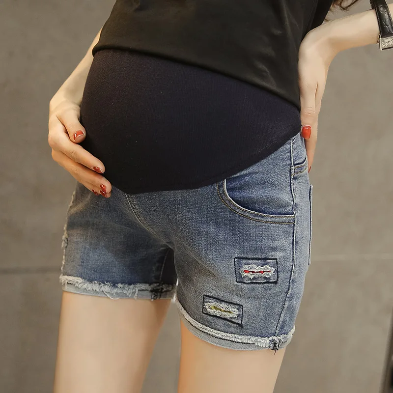 

M-XXL Maternity Jeans for Pregnant Women Pregnancy High Waist Fit Shorts Summer Clothes for Women Jeans Pregnancy Clothes