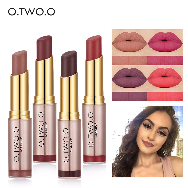 

O.TWO.O Brand 20 Color Matte Lipstick Makeup Lipstick Lasting Moisturizing Non-marking Hot Lip Makeup Cosmetics