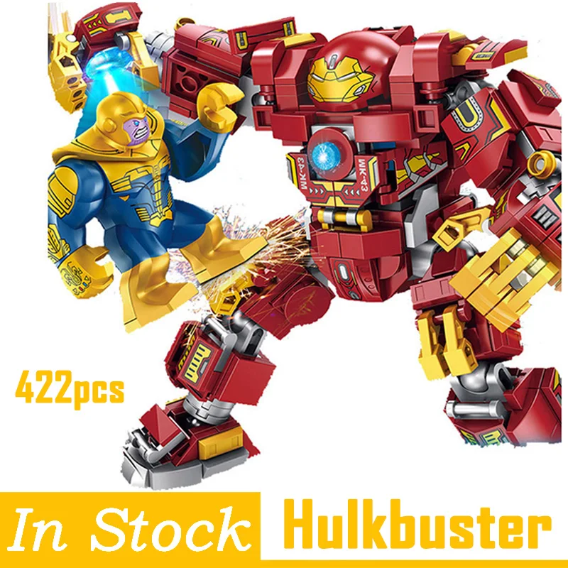 

Legoing Avengers Infinity War hero Armor 2 set Iron Man Hulk Hulkbuster Thanos Building Blocks kids Toys Gifts Legoings Technic
