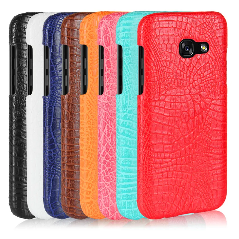 

For Samsung A5 2017 A520 Case Crocodile Grain Hard PC+PU Leather Surface Back Cover Hard Case for Samsung Galaxy A5 2017 A520F