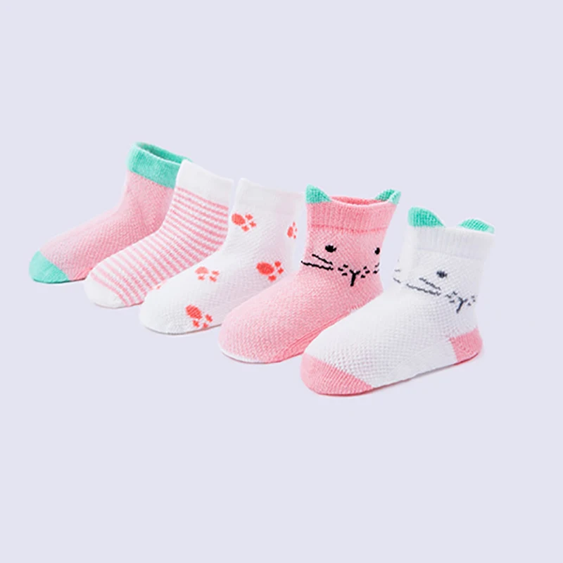 5 пара/лот, носки в полоску 5 стилей, мягкие хлопковые носки для малышей, милые детские Носки с рисунком для маленьких мальчиков и девочек, Meias