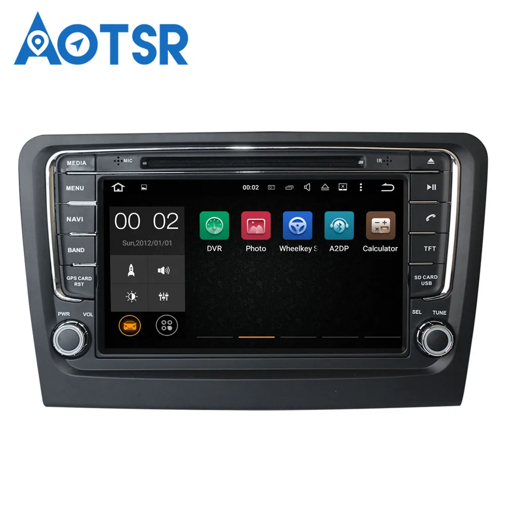 Android 9 4+ 64G Автомобильный dvd-плеер gps-навигация, радио, стерео для Skoda Rapid 2013+ мультимедийный магнитофон головное устройство стерео