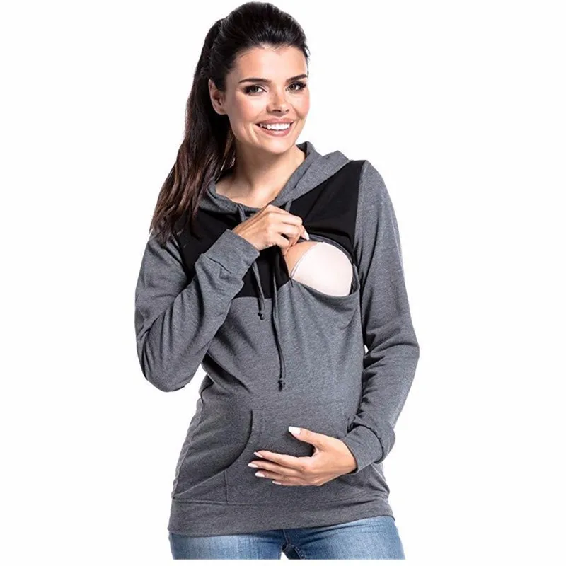 Одежда для грудного вскармливания; топы для беременных; свитер для грудного вскармливания; сезон осень-зима; футболка с длинными рукавами для беременных женщин; топ для кормления