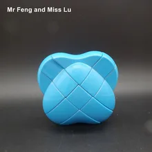 Голубая Головоломка Куб Магическая форма сердца без липкой ультра гладкой Твист игрушки Развивающая игра