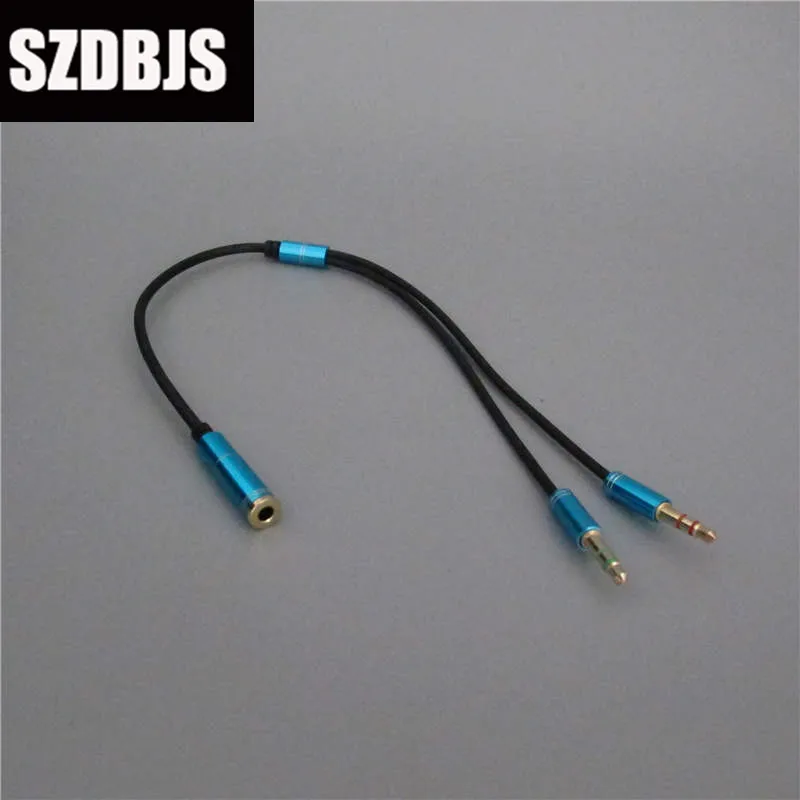 

3.5mm Video Audio AUX Extension Cable 2 Male to 1 Female Earphone Headphone Extend Line Adapter Jack to PC Phone MP3/4