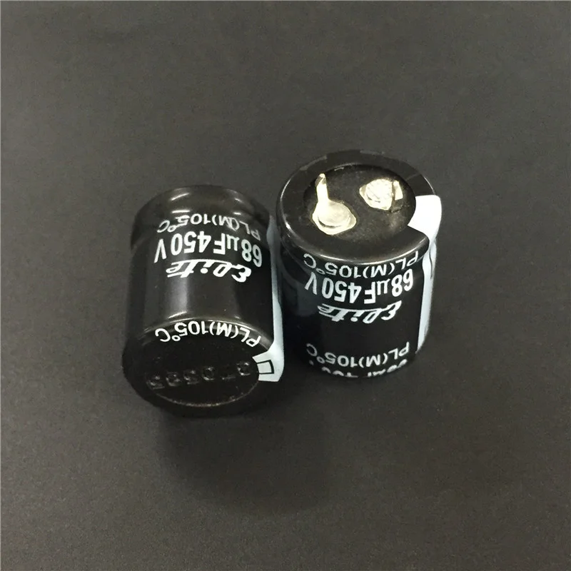 2шт 68 мкФ 450V Elite PL серии 22x25 мм 450V68uF оснастки PSU алюминиевый электролитический