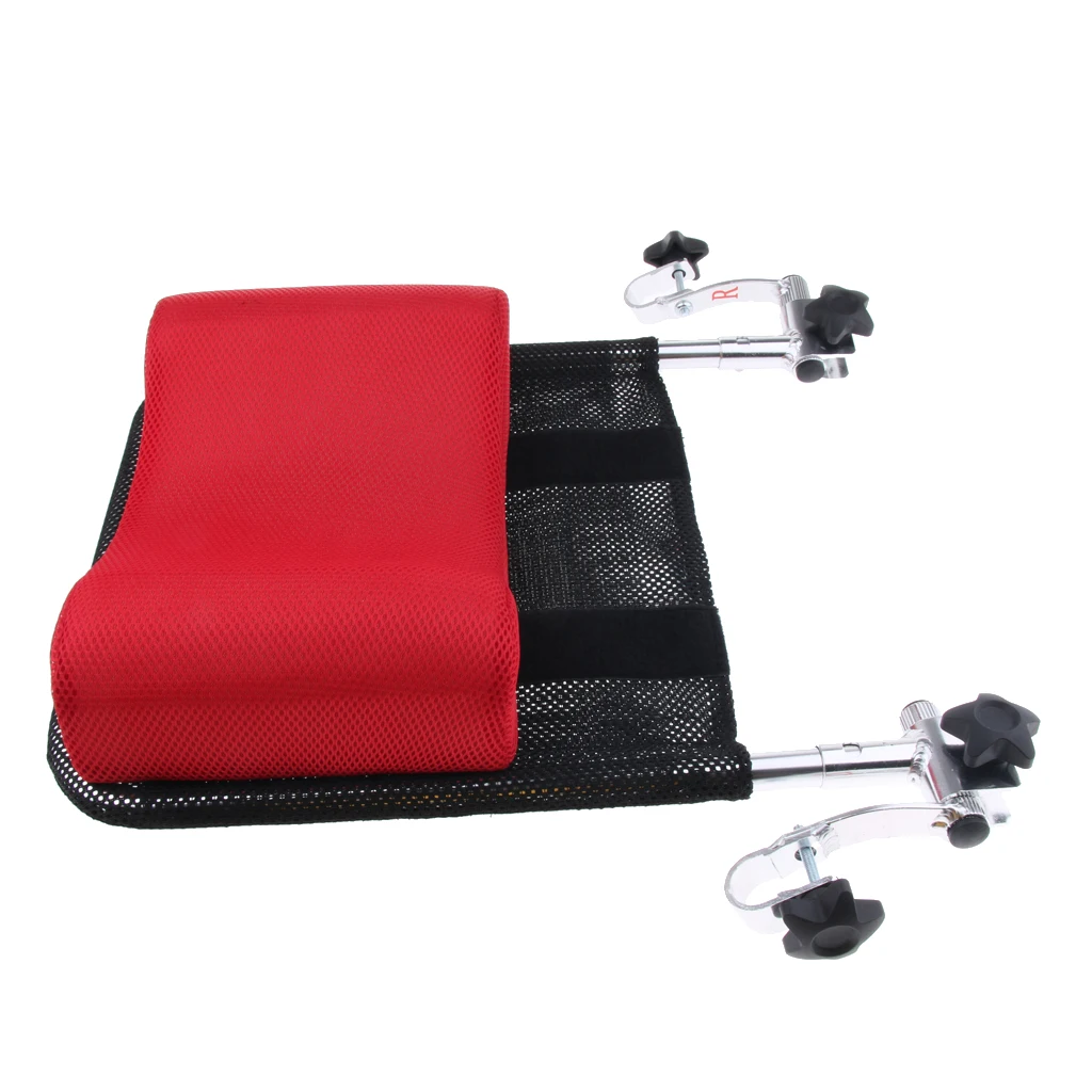 Подушка с поддержкой шеи для подголовника инвалидной коляски, регулируемая для любого инвалидного кресла 16 дюймов до 20 дюймов с задней ручкой - Цвет: Red