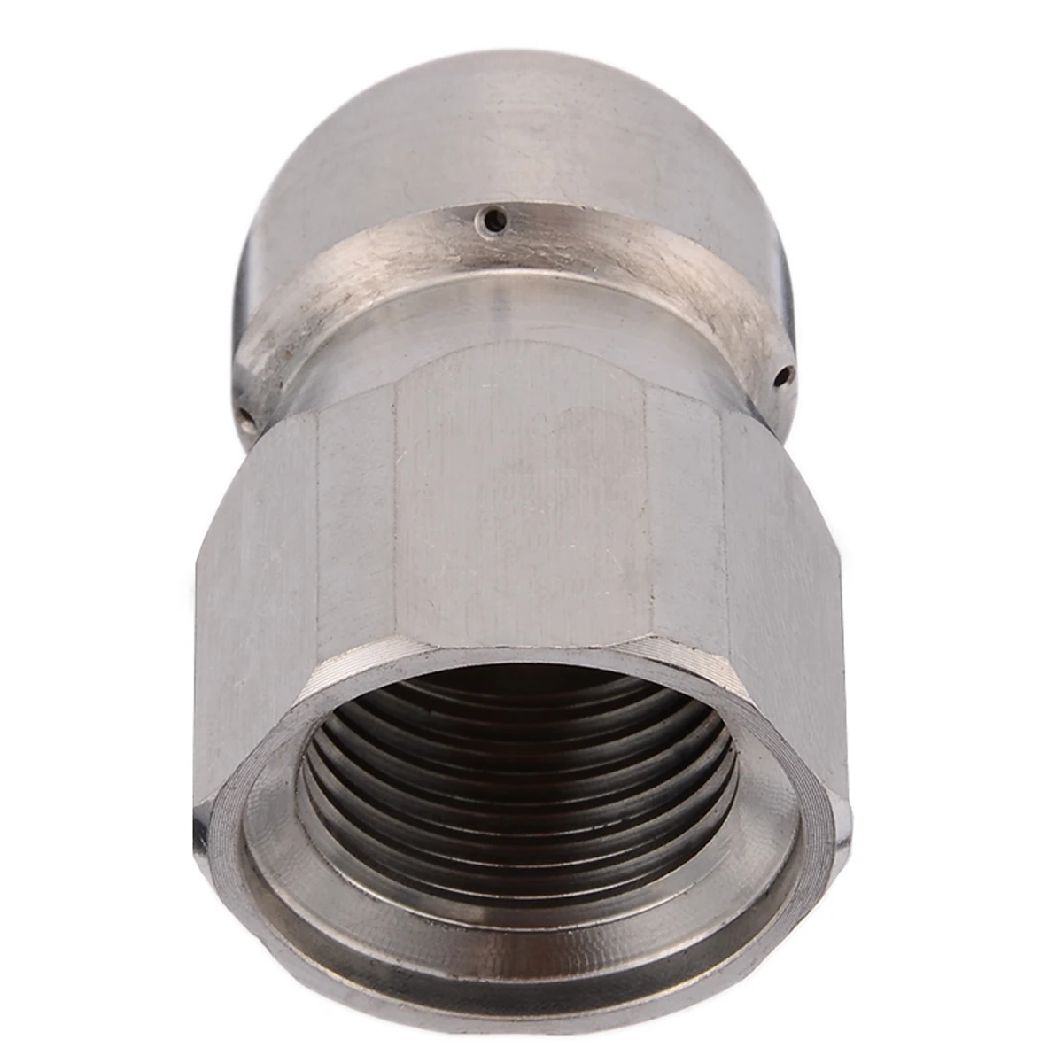 Mayitr Stainless Steel 1/2''F Pressure Nozzle Sewer Pipe Cleaning Drain Washing Rotary Nozzle 5 Jet Spray Nozzles