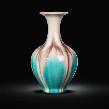 

Jingdezhen Ceramic Crackle Glaze Open Flower Vase New Chinese Flower Arranging Decorations Living Room Decoration vase porcelain