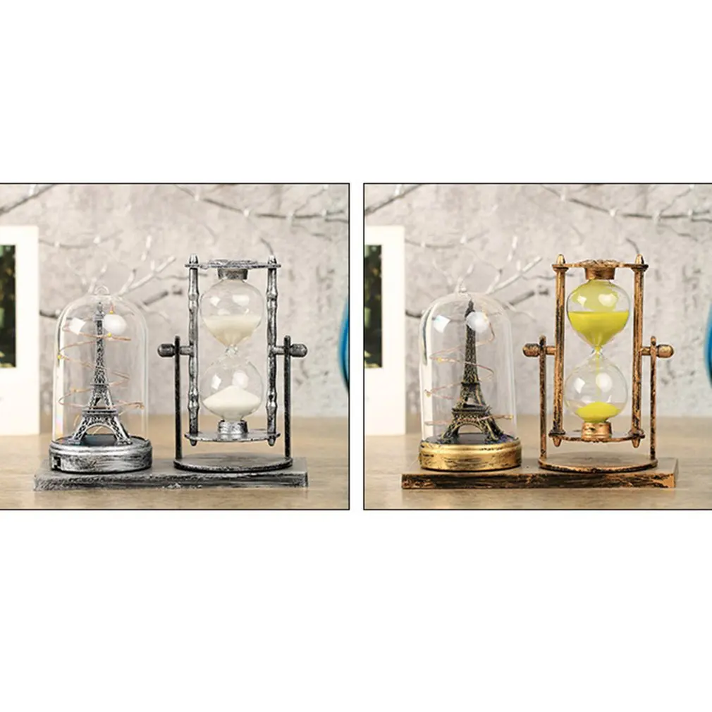 European retro luminous tower decoration hourglass decoration gold