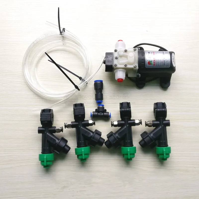 DIY simple sprayer kit 12V 45W brush water pump,nozzles,connectors