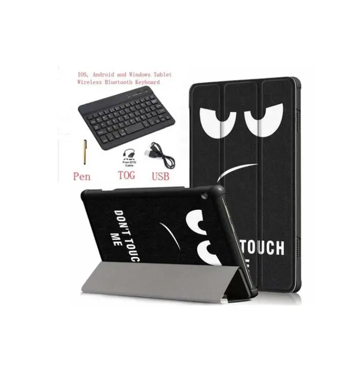 

Tablet Case For Huawei MediaPad M5 Lite 10.1 BAH2-L09/W19 DL-AL09 Bluetooth Keyboard Ultra Slim Cover PU Leather Stand Shell+Pen