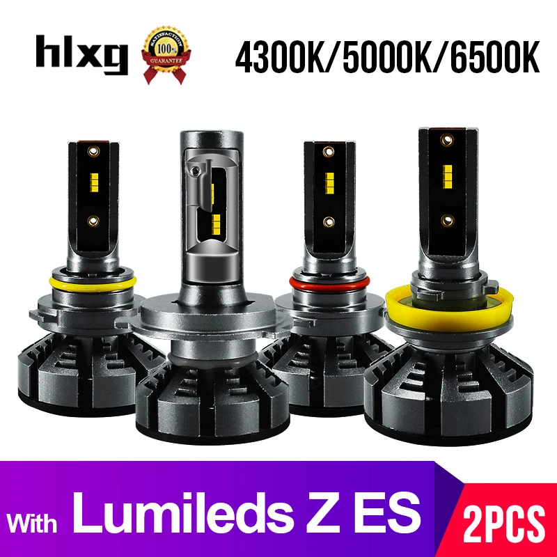 HLXG 6000 K 4300 K 5000 K H7 светодиодный H4 с Lumi светодиодный s luxeon ZES чипы фар автомобиля лампы H1 светодиодный H11 H8 HB3 9005 HB4 9006 Авто лампы 12 V