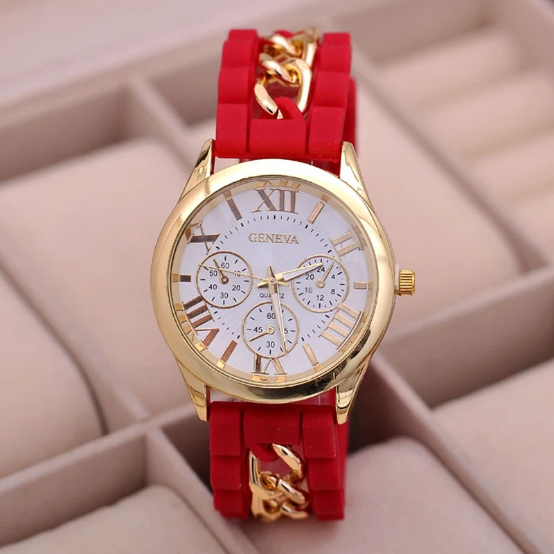 Geneva часы модные женские часы-браслет для девочек силиконовые римские цифры кварцевые наручные часы montres erkek kol saati reloj mujer