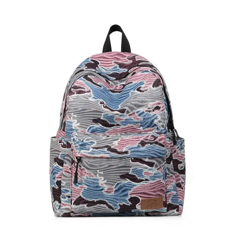 

KANDRA New Floral Waterproof Laptop Backpack Watercolor Floral Fabric Large Capacity Travel Backpack Female Pretty School Bag