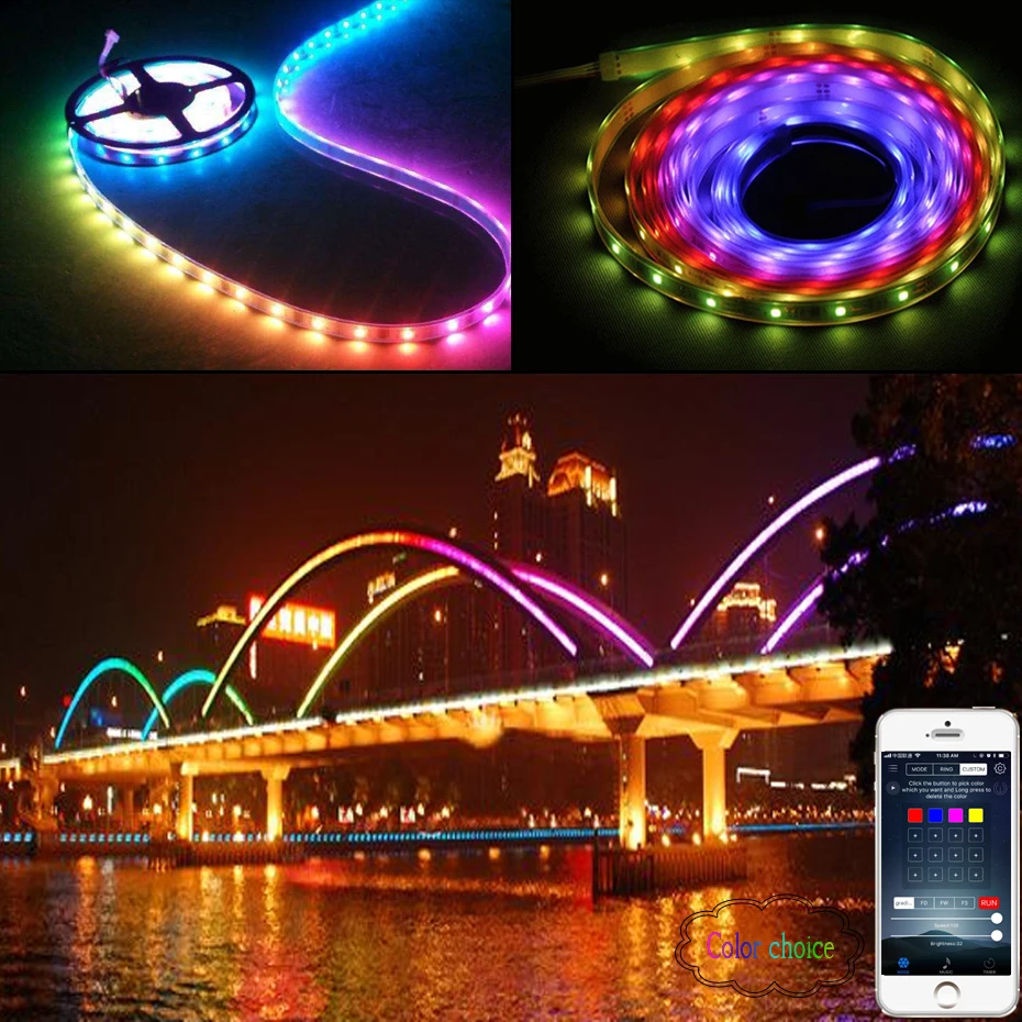 

12V LEDs Light Dimmers Dimer Wireless Remote Bluetooth RGB LED Controller For LED Strip Lamps Music RGB RF SPI Controller WS2811