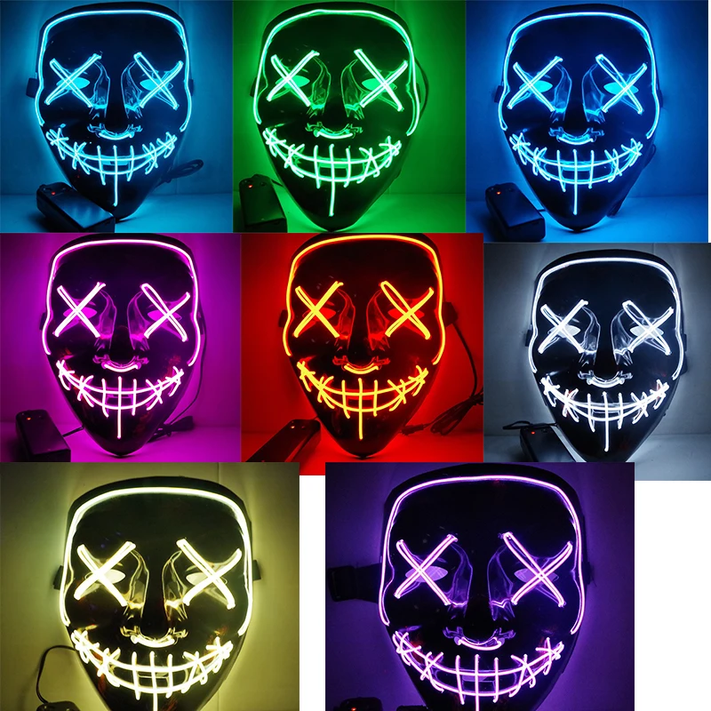 Aliexpress Led Mask Aliexpress.com : Buy Halloween Mask Full Face Covered EL Wire Light Up