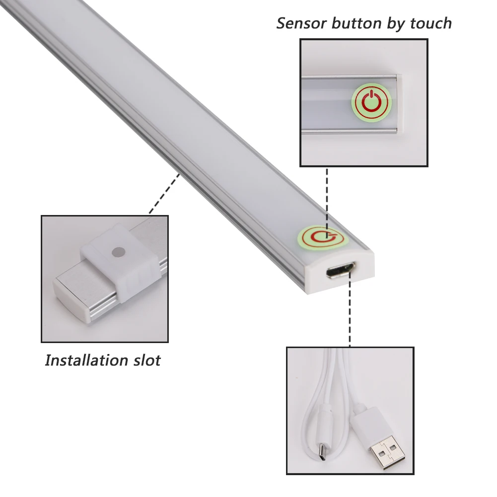  Night Lamp LED USB Charging Night Night Study Reading Book Light Dormitory Cabinet Closet Light Tou - 32802114706