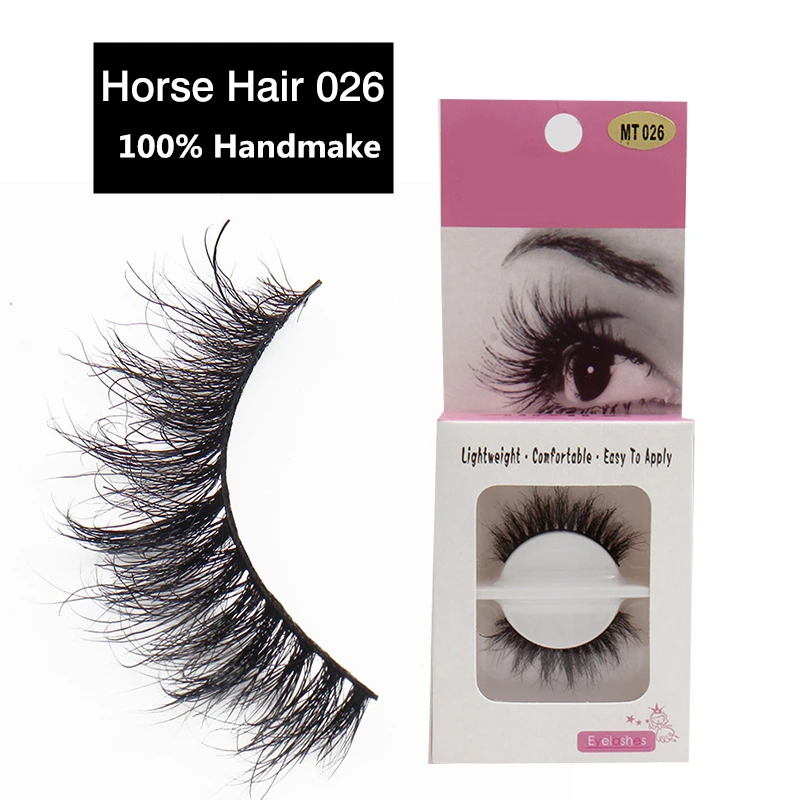 

Horse Hair Crisscross False Eyelash Hand Made Black Full Strip Lashes Eye Beauty Tools