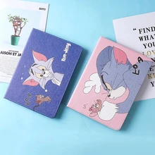 Умный чехол с рисунком Тома и Джерри для iPad Air 1/2, iPad, Ультратонкий чехол для iPad 234, mini12345, Автоматическое включение/выключение