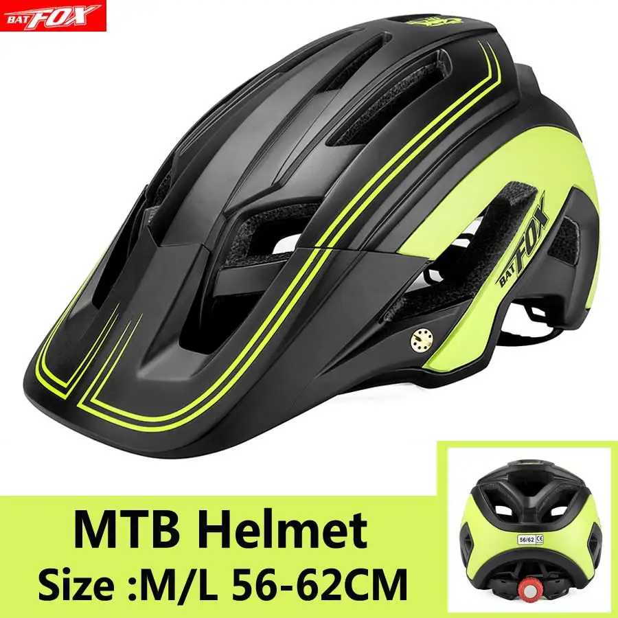 BATFOX bike helmet bat fox mtb cycling helmet integrally-molded women bicycle helmet man road bike mtb casco ciclismo bicicleta - Цвет: F692-GREN