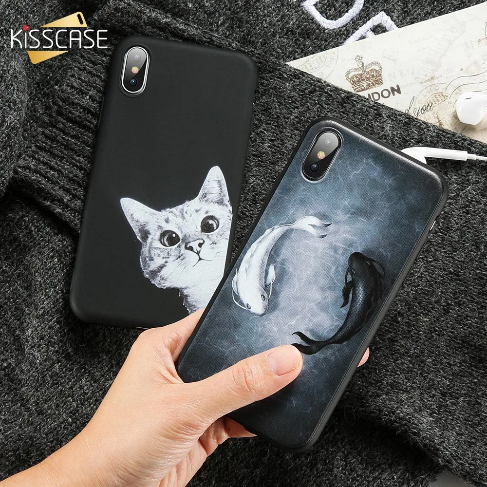 KISSCASE милый чехол для телефона с рисунком в виде животного Samsung Note 10 A7 A5 A3 J5 J7 J3 2017 со