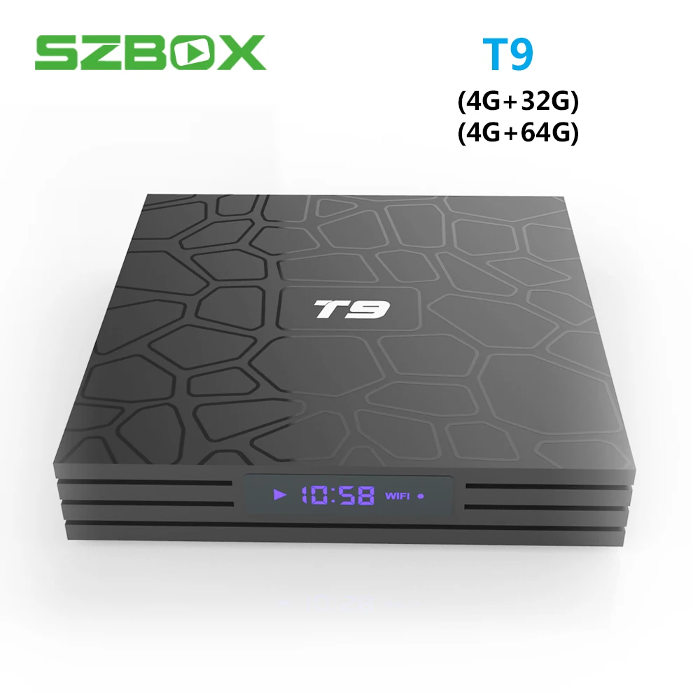 T9 Android 8,1 ТВ коробка 4 ГБ 64 ГБ Rockchip RK3328 Smart ТВ Box 1080 P H.265 4k WiFi Netflix Youtube IP ТВ Smart Set top Box 4 ГБ 32 ГБ