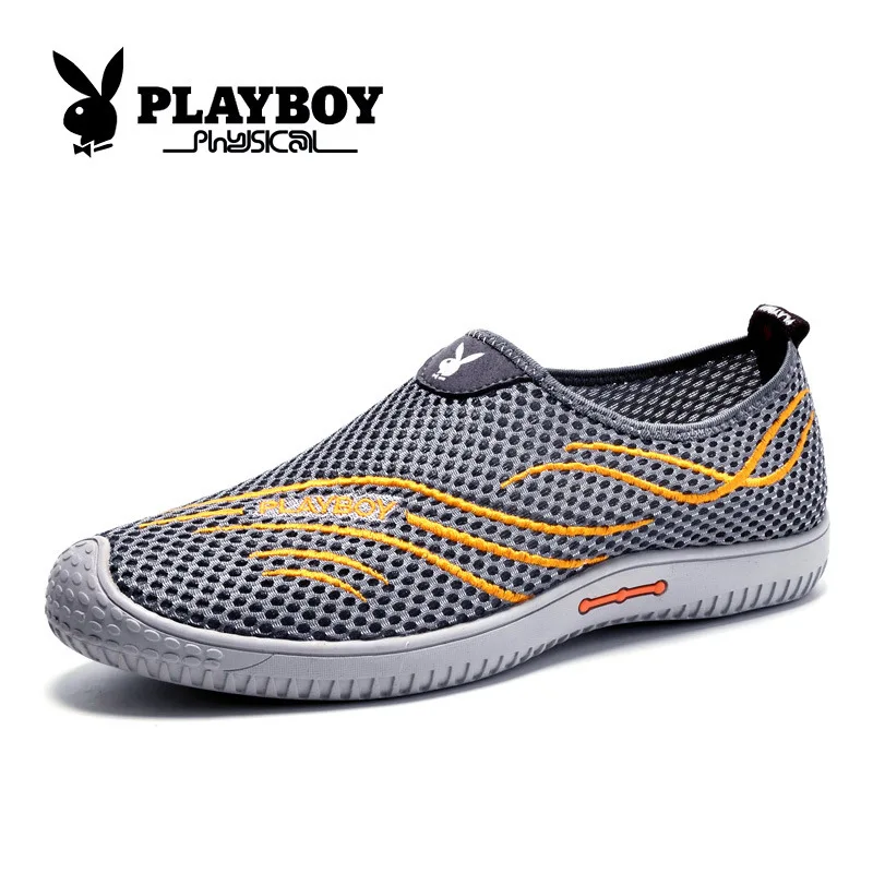 Playboy Новая модная мужская повседневная обувь из коллекции года, дешевые прогулки мужские туфли на плоской подошве Для мужчин дышащий Zapatillas Повседневная обувь Размер 38-44
