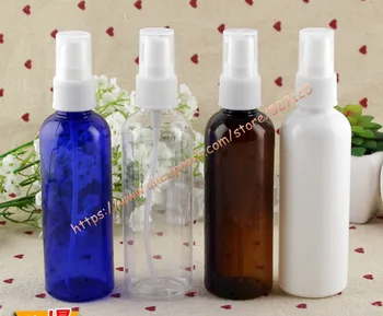 

100ml clear/blue/white/brown PET bottle with white plastic pump.lotion/hand wash/Shampoo/moisturizer/facial water bottle
