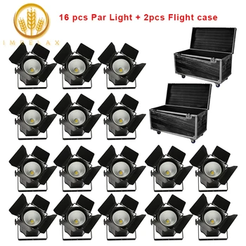 

IMRELAX 16pcs High Power 200w COB LED Par Light With Flight Case Package Professional Stage Lighting DMX LED For Live Show Club
