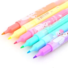 6 цветов маркер ручка каракули Рисование Ручка DIY маркер канцелярские принадлежности Школьные принадлежности Papelaria для детей подарок